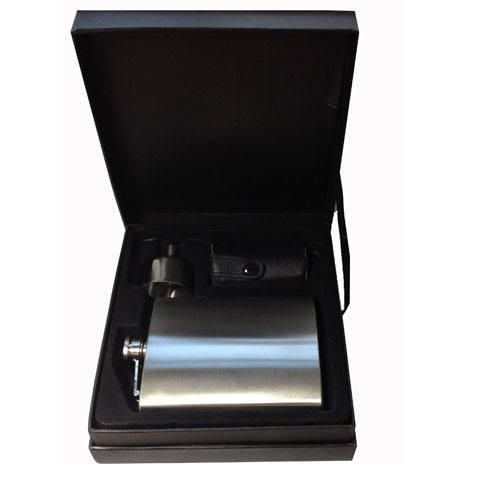 stainless steel hip flask set