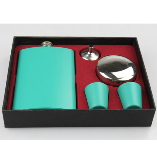 stainless steel hip flask set