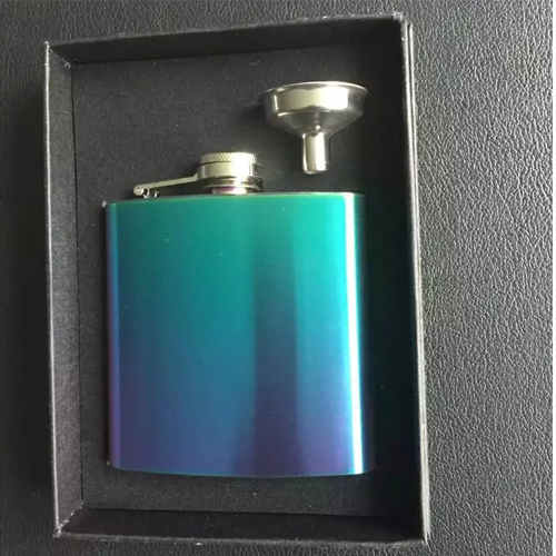 stainless steel hip flask set