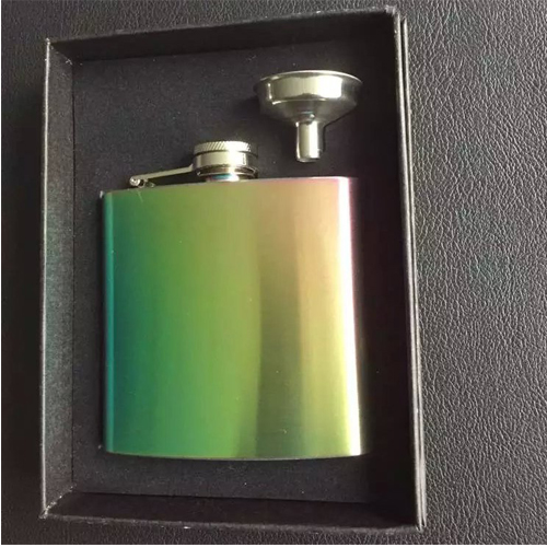 stainless steel hip flask set