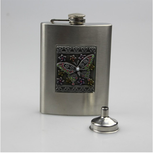 stainless steel hip flask set