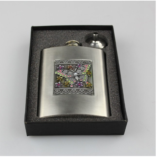 stainless steel hip flask set