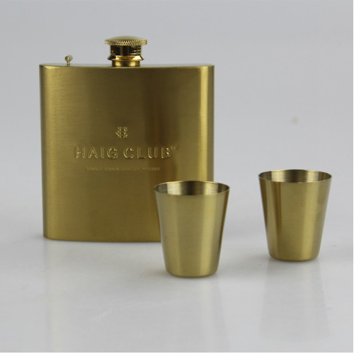 stainless steel hip flask set