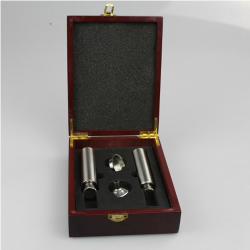 stainless steel hip flask set