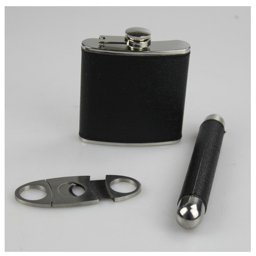 stainless steel hip flask set