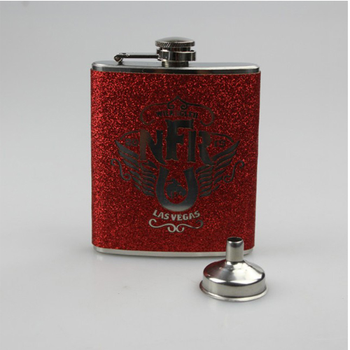 stainless steel hip flask set