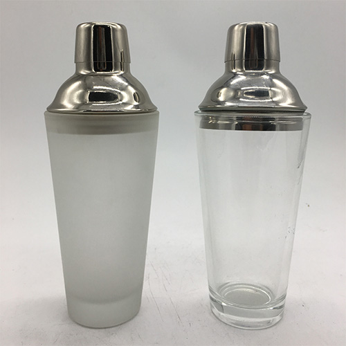 stainless steel glass cocktail shaker